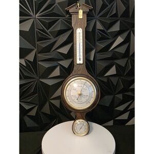 Whitehall Themometer Barometer Hygrometer Banjo Weather Station Wood Wall DAMAGE